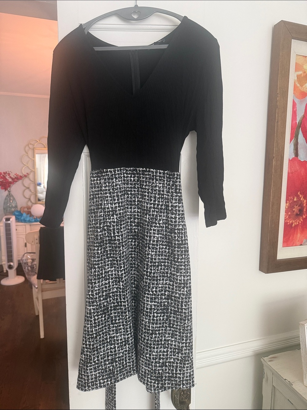 Express Black Ribbed Top